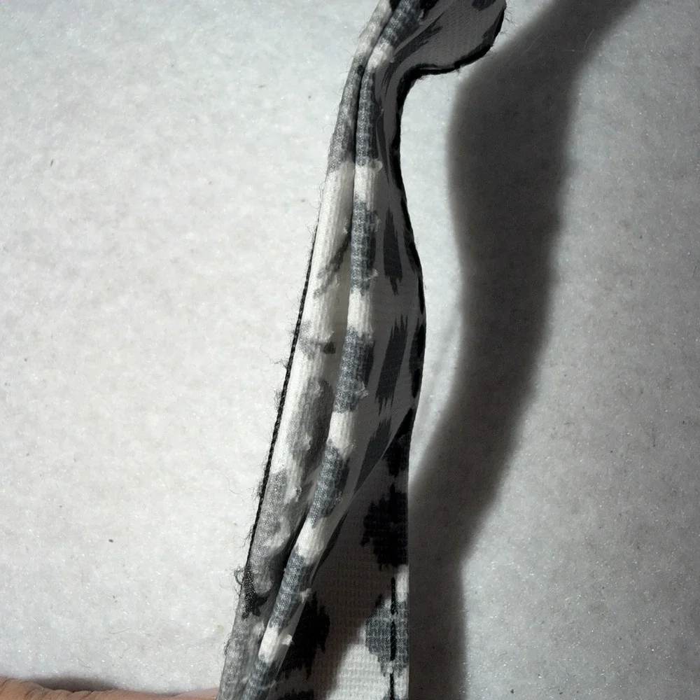Bella Russo  Floral Tote Bag Black White Canvas Shoulder Bag‎ Large Zip Pocket